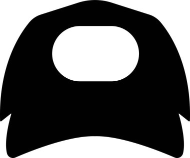 Beyzbol şapkası, şapka simgesi düz. Şeffaf arkaplan simgesinde izole edilmiş sembol imzası. uygulamalar için siyah vektör veya spor başlığı için web sitesi kullanımı