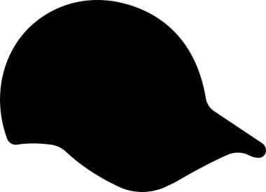 Beyzbol şapkası, şapka simgesi düz. Şeffaf arkaplan simgesinde izole edilmiş sembol imzası. uygulamalar için siyah vektör veya spor başlığı için web sitesi kullanımı