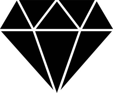 Elmas simgesi düz. Saydam arkaplanda izole edilmiş farklı şekiller, uygulamalar veya web sitesi için işaret ve sembol grafik vektör tasarımı, soyut mücevher kristalleri logo formları