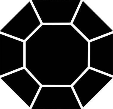 Elmas simgesi düz. Saydam arkaplanda izole edilmiş farklı şekiller, uygulamalar veya web sitesi için işaret ve sembol grafik vektör tasarımı, soyut mücevher kristalleri logo formları