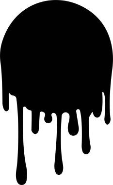 Damlayan boya ya da mürekkep simgesi. Resmin şeffaf arkaplan noktalarında izole edilmiş, yüzen yağ lekeleri, damlayan boya lekeleri ve damlayan su damlaları uygulamalar veya web için sıvı sıçrama vektörleri oluşturur.