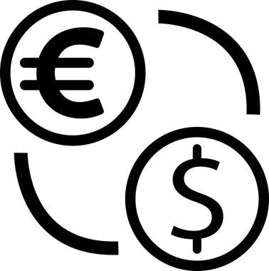 Para değiş tokuşu ikonu sırada. Şeffaf arkaplanda izole edilmiş. Dünya para birimi ikonu Euro, USD dolar, bitcoin, yen, pound, kripto para birimi. Para sembolü, uygulamalar veya web için para vektörü