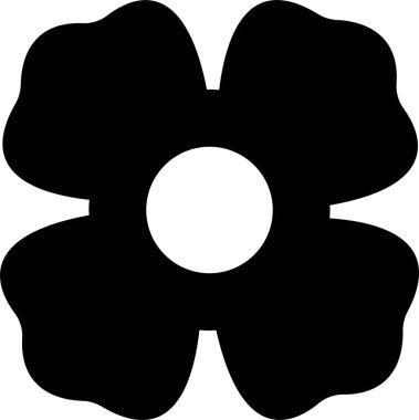 Çiçek ikonu dairede. Şeffaf arkaplanda izole edilmiş. Çağdaş basitlikte çiçekler. Uygulamalar ya da geleneksel çiçek desenleri için sevimli, yuvarlak bitki doğa taşıyıcısı ve bırak