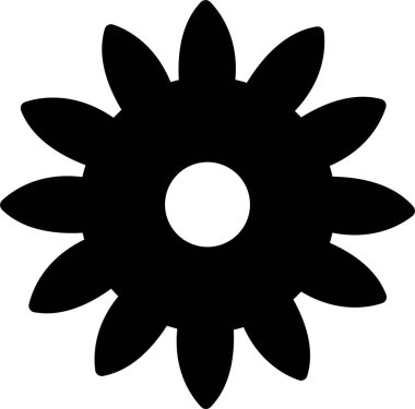 Çiçek ikonu dairede. Şeffaf arkaplanda izole edilmiş. Çağdaş basitlikte çiçekler. Uygulamalar ya da geleneksel çiçek desenleri için sevimli, yuvarlak bitki doğa taşıyıcısı ve bırak