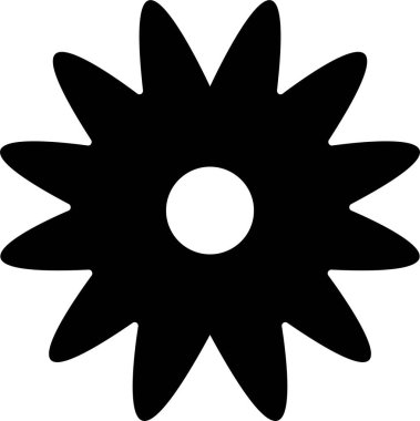 Çiçek ikonu dairede. Şeffaf arkaplanda izole edilmiş. Çağdaş basitlikte çiçekler. Uygulamalar ya da geleneksel çiçek desenleri için sevimli, yuvarlak bitki doğa taşıyıcısı ve bırak