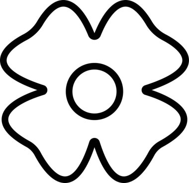 Çiçek ikonu hizada. Şeffaf arkaplanda izole edilmiş. Çağdaş basitlikte çiçekler. Uygulamalar ya da geleneksel çiçek desenleri için sevimli, yuvarlak bitki doğa taşıyıcısı ve bırak