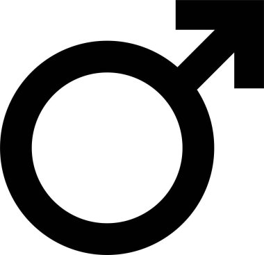 Cinsiyet sembolleri. Erkek, kadın cinsiyet eşitliği simgesi uygulamalar için düz vektör veya web sitesi ok pozisyonu erkekler tuvaleti WC tasarımı şeffaf arkaplan üzerinde izole