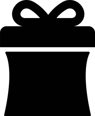 Hediye kutusu simgesi düz. Uygulamalar veya web evrensel kit simgesi site etiketi etiketi için vektör. Doğum günü süsleri, sürpriz hatıra defteri, şeffaf arkaplanda izole edilmiş.