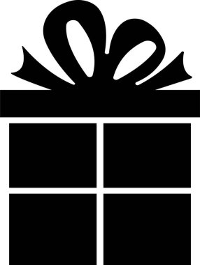 Hediye kutusu simgesi düz. Uygulamalar veya web evrensel kit simgesi site etiketi etiketi için vektör. Doğum günü süsleri, sürpriz hatıra defteri, şeffaf arkaplanda izole edilmiş.