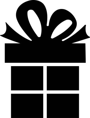 Hediye kutusu simgesi düz. Uygulamalar veya web evrensel kit simgesi site etiketi etiketi için vektör. Doğum günü süsleri, sürpriz hatıra defteri, şeffaf arkaplanda izole edilmiş.