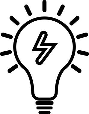 Ampul simgesi hizada. Uygulamalar ya da web sitesi için vektör işareti. Fikir Sembolü, logo Farklı biçim simgeleri grafik ampulleri Şeffaf arkaplanda izole edilmiş elektrik lambası