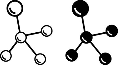 Molekül ya da formül simgesi düz çizgi halinde. Uygulamalar ya da web için Kimya Kimya Kimya Kimya Kimya Laboratuvarı bilimsel araştırma vektörü. DNA hücresi protein İşaret Silueti şeffaf arkaplanda izole