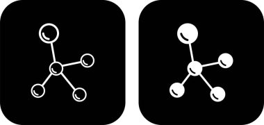 Düz kümede molekül ya da formül simgesi. Kimya kimyasal yapısı. Uygulamalar ya da internet için laboratuvar bilimsel araştırma vektörü. DNA hücresi protein İşaret Silueti şeffaf arkaplanda izole