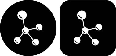 Düz kümede molekül ya da formül simgesi. Kimya kimyasal yapısı. Uygulamalar ya da internet için laboratuvar bilimsel araştırma vektörü. DNA hücresi protein İşaret Silueti şeffaf arkaplanda izole
