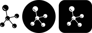 Düz kümede molekül ya da formül simgesi. Kimya kimyasal yapısı. Uygulamalar ya da internet için laboratuvar bilimsel araştırma vektörü. DNA hücresi protein İşaret Silueti şeffaf arkaplanda izole