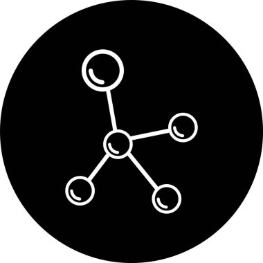 Molekül ya da formül simgesi düz. Kimya kimyasal yapısı. Uygulamalar ya da internet için laboratuvar bilimsel araştırma vektörü. DNA hücresi protein İşaret Silueti şeffaf arkaplanda izole