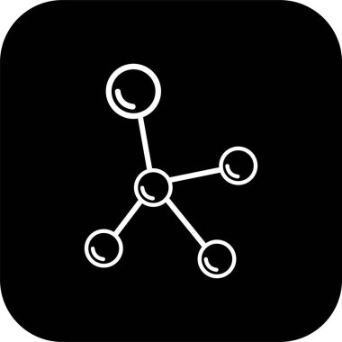Molekül ya da formül simgesi düz. Kimya kimyasal yapısı. Uygulamalar ya da internet için laboratuvar bilimsel araştırma vektörü. DNA hücresi protein İşaret Silueti şeffaf arkaplanda izole