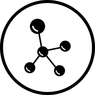 Molekül ya da formül simgesi düz. Kimya kimyasal yapısı. Uygulamalar ya da internet için laboratuvar bilimsel araştırma vektörü. DNA hücresi protein İşaret Silueti şeffaf arkaplanda izole