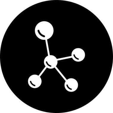 Molekül ya da formül simgesi düz. Kimya kimyasal yapısı. Uygulamalar ya da internet için laboratuvar bilimsel araştırma vektörü. DNA hücresi protein İşaret Silueti şeffaf arkaplanda izole