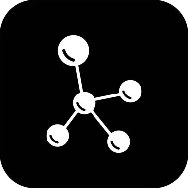 Molekül ya da formül simgesi düz. Kimya kimyasal yapısı. Uygulamalar ya da internet için laboratuvar bilimsel araştırma vektörü. DNA hücresi protein İşaret Silueti şeffaf arkaplanda izole