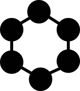 Molekül ya da formül simgesi düz. Kimya kimyasal yapısı. Uygulamalar ya da internet için laboratuvar bilimsel araştırma vektörü. DNA hücresi protein İşaret Silueti şeffaf arkaplanda izole