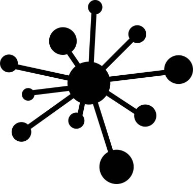 Molekül ya da formül simgesi düz. Kimya kimyasal yapısı. Uygulamalar ya da internet için laboratuvar bilimsel araştırma vektörü. DNA hücresi protein İşaret Silueti şeffaf arkaplanda izole