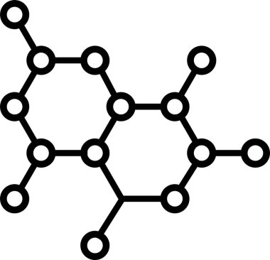 Molekül ya da formül simgesi hizada. Kimya kimyasal yapısı. Uygulamalar ya da internet için laboratuvar bilimsel araştırma vektörü. DNA hücresi protein İşaret Silueti şeffaf arkaplanda izole