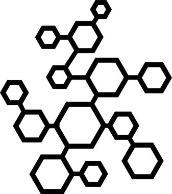 Molekül ya da formül simgesi hizada. Kimya kimyasal yapısı. Uygulamalar ya da internet için laboratuvar bilimsel araştırma vektörü. DNA hücresi protein İşaret Silueti şeffaf arkaplanda izole