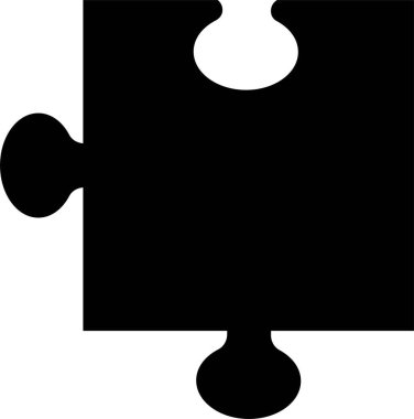 Puzzle piece icon in flat vector sign for apps or website Plugins symbol Different style puzzle pieces use for playing isolated on transparent background. Jigsaw puzzle with pieces. clipart