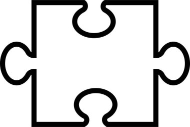 Uygulamalar veya web sitesi Eklentileri için Satır vektör işareti içerisindeki yapboz parçası simgesi. Şeffaf arkaplanda izole edilmiş parçaların çalınması için farklı stil yapboz parçaları kullanılır. Parçalı yapboz.