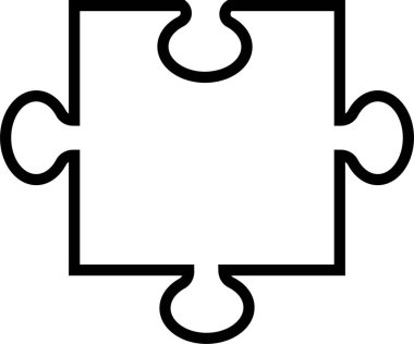 Uygulamalar veya web sitesi Eklentileri için Satır vektör işareti içerisindeki yapboz parçası simgesi. Şeffaf arkaplanda izole edilmiş parçaların çalınması için farklı stil yapboz parçaları kullanılır. Parçalı yapboz.