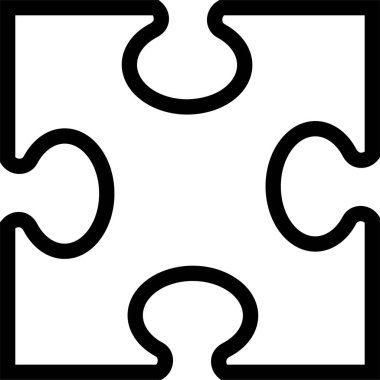 Uygulamalar veya web sitesi Eklentileri için Satır vektör işareti içerisindeki yapboz parçası simgesi. Şeffaf arkaplanda izole edilmiş parçaların çalınması için farklı stil yapboz parçaları kullanılır. Parçalı yapboz.