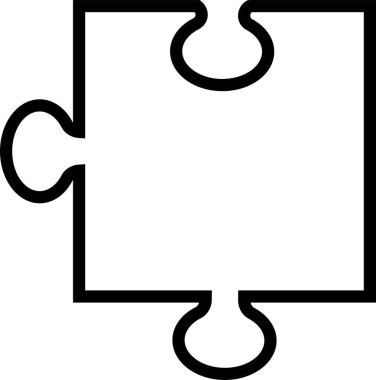 Uygulamalar veya web sitesi Eklentileri için Satır vektör işareti içerisindeki yapboz parçası simgesi. Şeffaf arkaplanda izole edilmiş parçaların çalınması için farklı stil yapboz parçaları kullanılır. Parçalı yapboz.