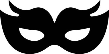 Farklı Maske silueti uygulamalar için şeffaf arka plan maskeli vektörü ya da web partisi süper kahraman karnaval kötü adamı ya da dairede hırsız simgesi. kostüm maskesi gizli insan yüzü