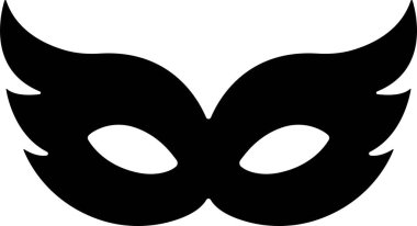 Farklı Maske silueti uygulamalar için şeffaf arka plan maskeli vektörü ya da web partisi süper kahraman karnaval kötü adamı ya da dairede hırsız simgesi. kostüm maskesi gizli insan yüzü