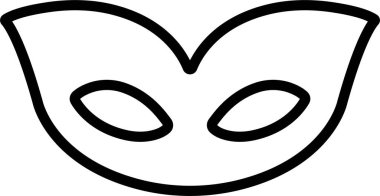 Uygulamalar ya da web partisi süper kahraman karnaval kötü adamı ya da hırsız ikonu için saydam arka plan maskeli vektörüne izole edilmiş farklı Maske silueti. kostüm maskesi gizli insan yüzü