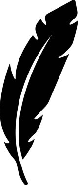 Kuş tüyü ikonları. Kuş kanatlarından farklı tüylere sahip basit siyah semboller. Saydam arkaplanda izole edilmiş uygulamalar web sitesi için düz biçim vektörü