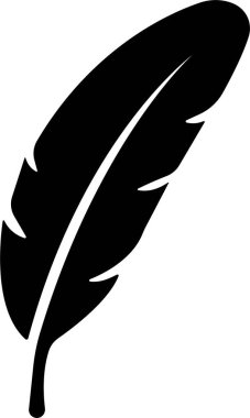 Kuş tüyü ikonları. Kuş kanatlarından farklı tüylere sahip basit siyah semboller. Saydam arkaplanda izole edilmiş uygulamalar web sitesi için düz biçim vektörü