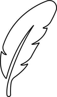 Kuş tüyü ikonları. Kuş kanatlarından farklı tüylere sahip basit siyah semboller. Saydam arkaplanda izole edilmiş uygulamalar için satır biçimi vektörü