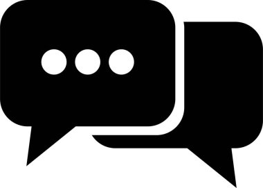 Uygulamalar ya da web sitesi simgesi için konuşma konuşma balonu vektörü düz. Çevrimiçi Mesajlaşma Tartışması, İletişim, Topluluk. işaret, sembol yorum kutusu neon şeffaf arkaplan üzerinde izole.
