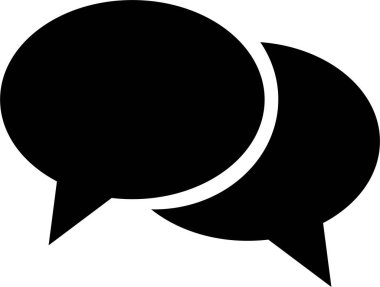 Uygulamalar ya da web sitesi simgesi için konuşma konuşma balonu vektörü düz. Çevrimiçi Mesajlaşma Tartışması, İletişim, Topluluk. işaret, sembol yorum kutusu neon şeffaf arkaplan üzerinde izole.