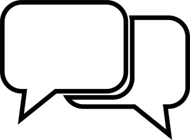 Uygulamalar için sohbet mesajı konuşma balonu vektörü veya web sitesi simgesi satırda. Çevrimiçi Mesajlaşma Tartışması, İletişim, Topluluk. işaret, sembol yorum kutusu neon şeffaf arkaplan üzerinde izole.