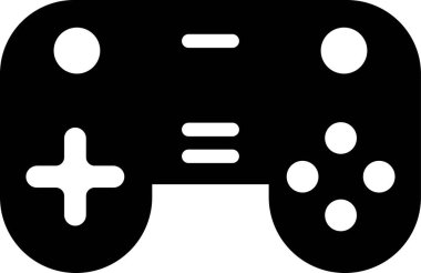 Oyun konsolu simgesi, uygulamalar veya web sitesi için vektör. Gamepad video oyun denetleyici, joystick simgesi düz oynamak için tasarım. Şeffaf arkaplanda izole