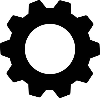 Vites simgeleri. Parametre ya da sembol ayarı. Şeffaf arkaplan çarkı üzerinde uygulamalar veya web sitesi için izole edilmiş vektör, motor dairesi düz sembol