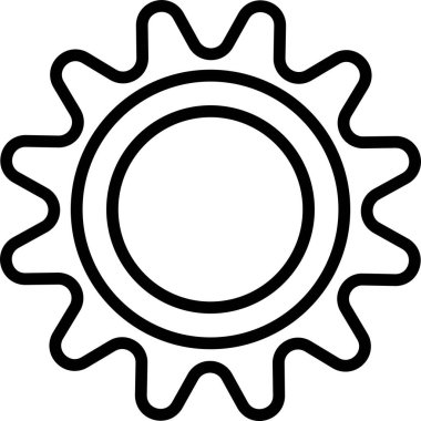 Vites simgeleri. Parametre ya da sembol ayarı. Şeffaf arkaplan çarkı üzerinde uygulamalar veya web sitesi için izole edilmiş vektör, motor çember çizgisi sembolü