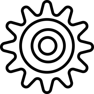 Vites simgeleri. Parametre ya da sembol ayarı. Şeffaf arkaplan çarkı üzerinde uygulamalar veya web sitesi için izole edilmiş vektör, motor çember çizgisi sembolü