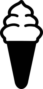 Dondurma yapım ikonu düz çizgide. Donmuş süt tatlılar waffle külahı yoğurdu vanilyalı çikolatalı yoğurt, uygulamalar ya da web sitesi için şeffaf arka plan vektörü üzerinde izole edilmiş.