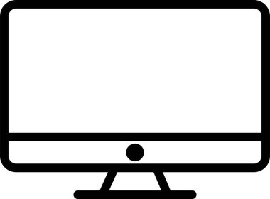 Bilgisayar ekranı çizgi simgesi. Uygulamalar ve web siteleri için vektör Masaüstü Bilgisayar Elektronik aygıtları