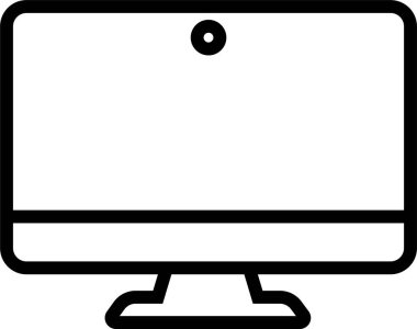 Bilgisayar ekranı çizgi simgesi. Uygulamalar ve web siteleri için vektör Masaüstü Bilgisayar Elektronik aygıtları