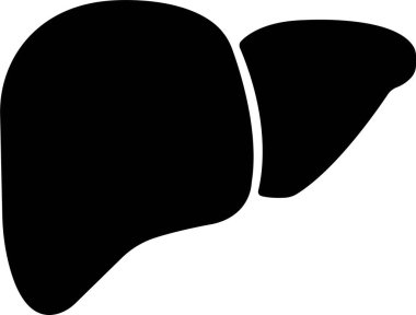 İnsan Organı El, uygulamalar için Simge Organ Vektörü, insan anatomisi için karaciğer piktogramı sembolü çizdi